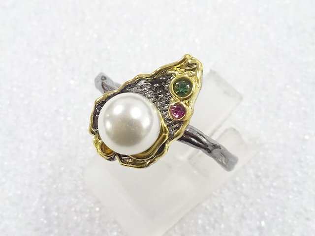 ASSORTED STONE FASHION RING / JP SIZE 17